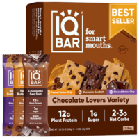 Chocolate Lovers Variety πpe; IQBAR πpe; 12 Bars