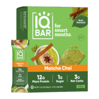 Matcha Chai πpe; 12 Plant Protein Bars πpe; IQBAR
