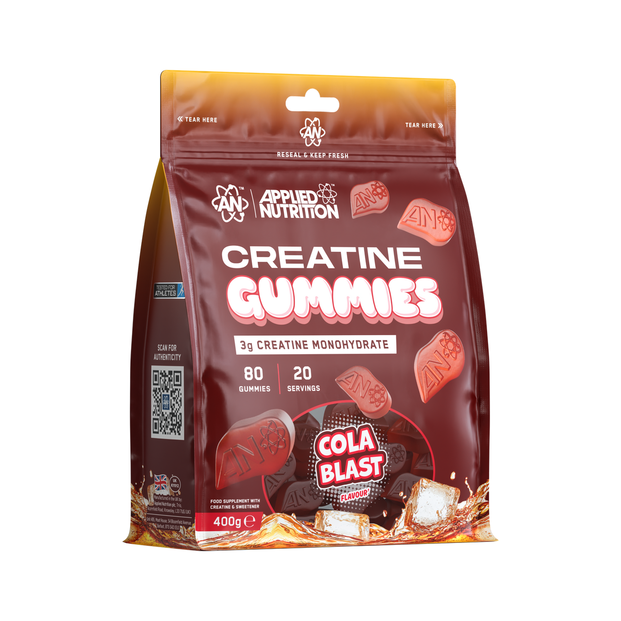 Applied Nutrition Creatine Monohydrate Cola Blast Flavour 80 Gummies