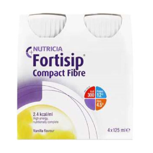 Fortisip Compact Fibre Liquid Vanilla 4x125ml
