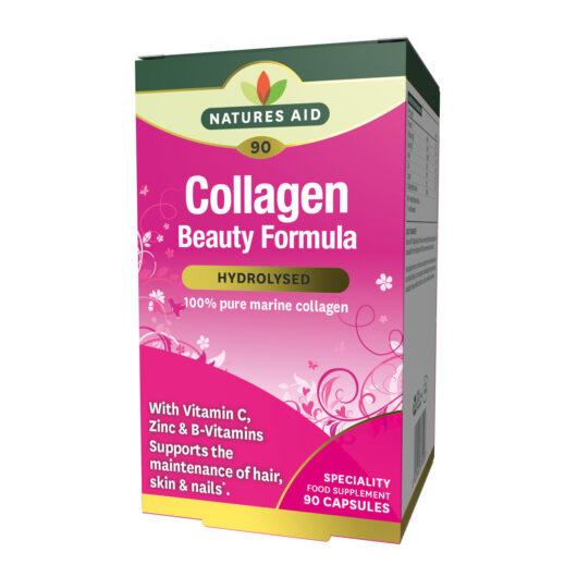 Natures Aid Collagen Beauty Formula with Vitamin C, Zinc & B-Vitamins 90 VCaps