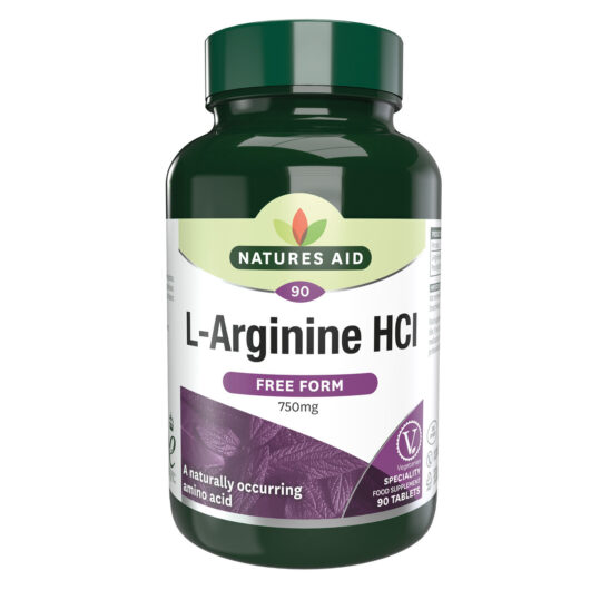 Natures Aid L-Arginine HCl 750mg 90 Tablets