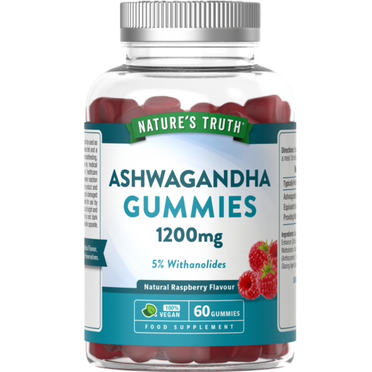 Nature's Truth Ashwagandha 1200mg Natural Raspberry Flavour 60 Gummies