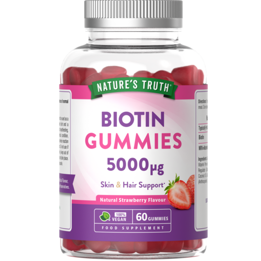 Nature's Truth Biotin 5000ug Natural Strawberry Flavour 60 Gummies