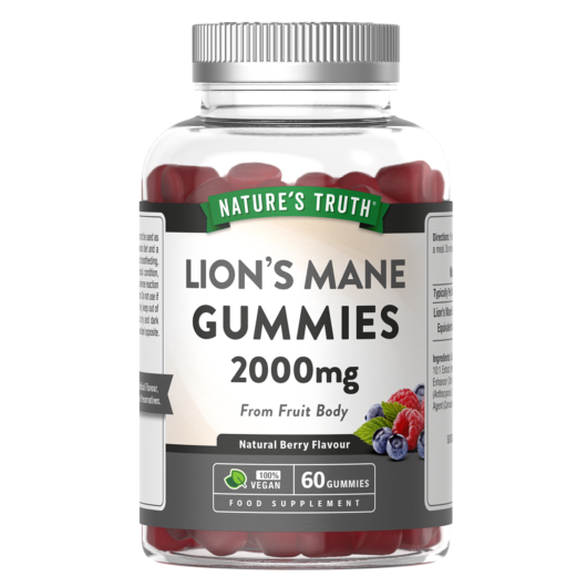 Nature's Truth Lions Mane 2000mg Natural Berry Flavour 60 Gummies