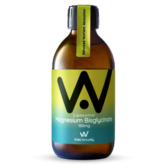 Well. Actually. Liposomal Magnesium Glycinate 160mg, Apple Twist Flavour, 250ml