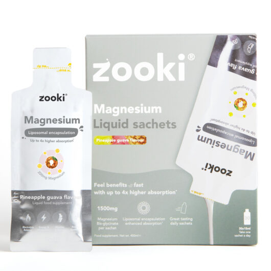 Zooki Liposomal Magnesium Bisglycinate 1,500mg Pineapple Guava Flavour 15ml 30 Sachets