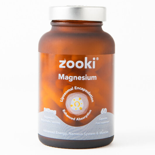Zooki Liposomal Magnesium Bisglycinate 840mg 30 Day Supply 60 Capsules