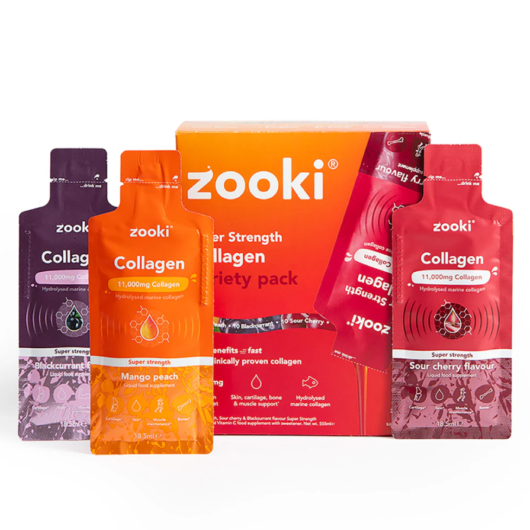 Zooki Super Strength Marine Collagen 11,000mg Variety Pack 15ml 14 Sachets