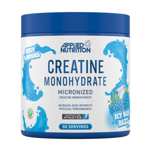 Applied Nutrition Creatine Monohydrate Powder Icy Blue Raz 250g