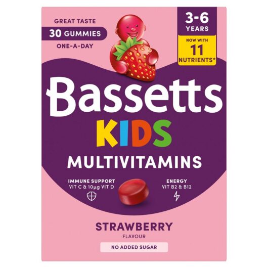 Bassetts Kids Multivitamins 3-6 Strawberry 30 Gummies