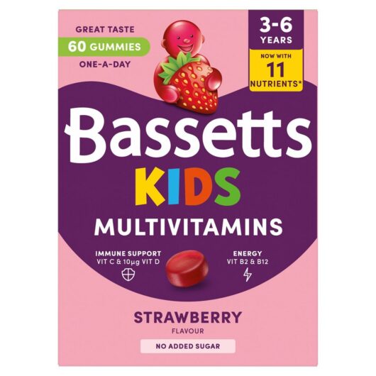 Bassetts Kids Multivitamins 3-6 Strawberry 60 Gummies