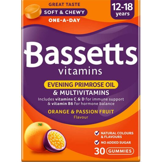 Bassetts Multivitamins Orange & Passionfruit Flavour Soft Chewies 12-18 Years - 30