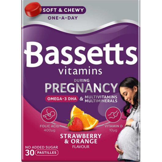 Bassetts Vitamins During Pregnancy Strawberry & Orange Flavour - 30 Pastilles