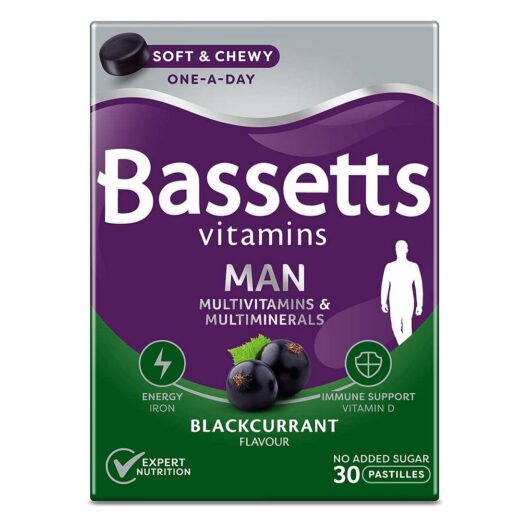Bassetts Vitamins Man Blackcurrant Flavour - 30 Pastilles